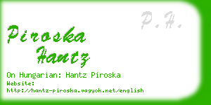 piroska hantz business card